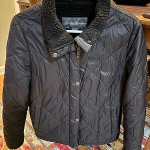 Eddie Bauer Black Quilted Puffer Jacket